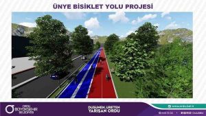 ÜNYE’DE BİSİKLET VE KOŞU YOLU  PROJESİNDE SONA YAKLAŞILIYOR