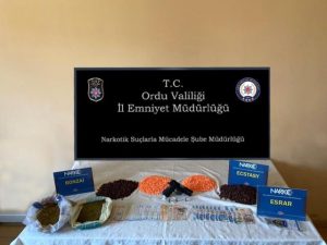 ORDU’DA BONZAİ-ECSTASY-ESRAR ELE GEÇİRİLDİ