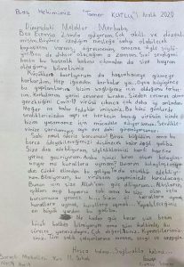 DÜNYA’DAKİ MELEKLER’DEN ECEMSU SENCAP’A TEŞEKKÜRLER