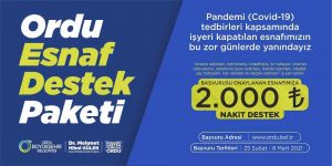 BÜYÜKŞEHİR ESNAF DESTEK PAKETİ NETLEŞTİ