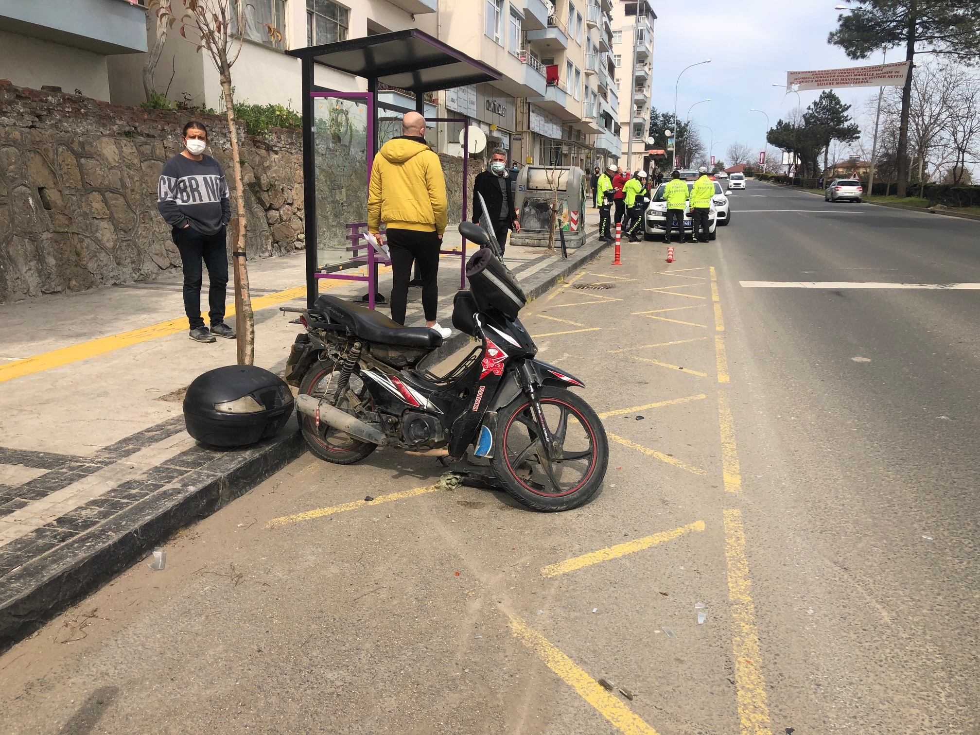 Ünye’de otomobille çarpışan motosikletin