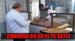 ARİF GÜNDÜZ TMO’YA FINDIĞINI 30.50 TL’YE SATTI