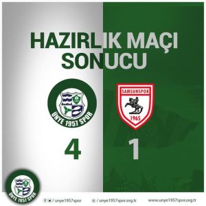 ÜNYE 1957 SPOR İLK HAZIRLIK MAÇINI 4-1 KAZANDI