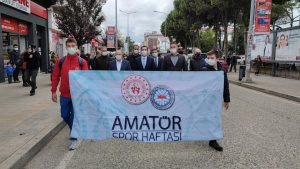 AMATÖR SPOR HAFTASI İÇİN YÜRÜYÜŞ DÜZENLENDİ