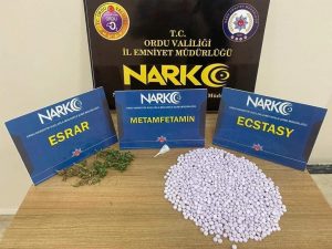 ORDU’DA 1.210 ADET ECSTASY HAP ELE GEÇİRİLDİ