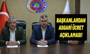 ÜNYE TİCARET ODASI VE BORSASI BAŞKANLARINDAN ASGARİ ÜCRET AÇIKLAMASI