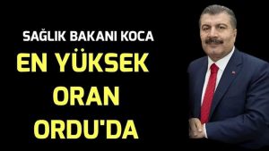 Sağlık Bakanı Koca: En yüksek oran Ordu’da