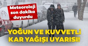 YOĞUN KAR YAĞIŞI UYARISI