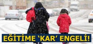 ORDU’DA EĞİTİME KAR ENGELİ