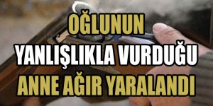 TÜFEKLE OYNAYAN ÇOCUK ANNESİNİ AĞIR YARALADI