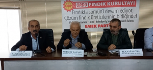 Emek Partisinin öncülüğünde organize edilen Ordu Fındık Kurultayı yapıldı