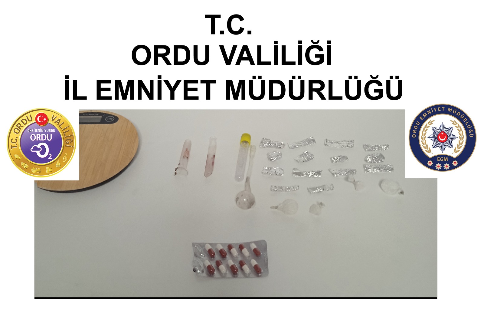 Ordu Emniyeti uyuşturucuyla mücadele