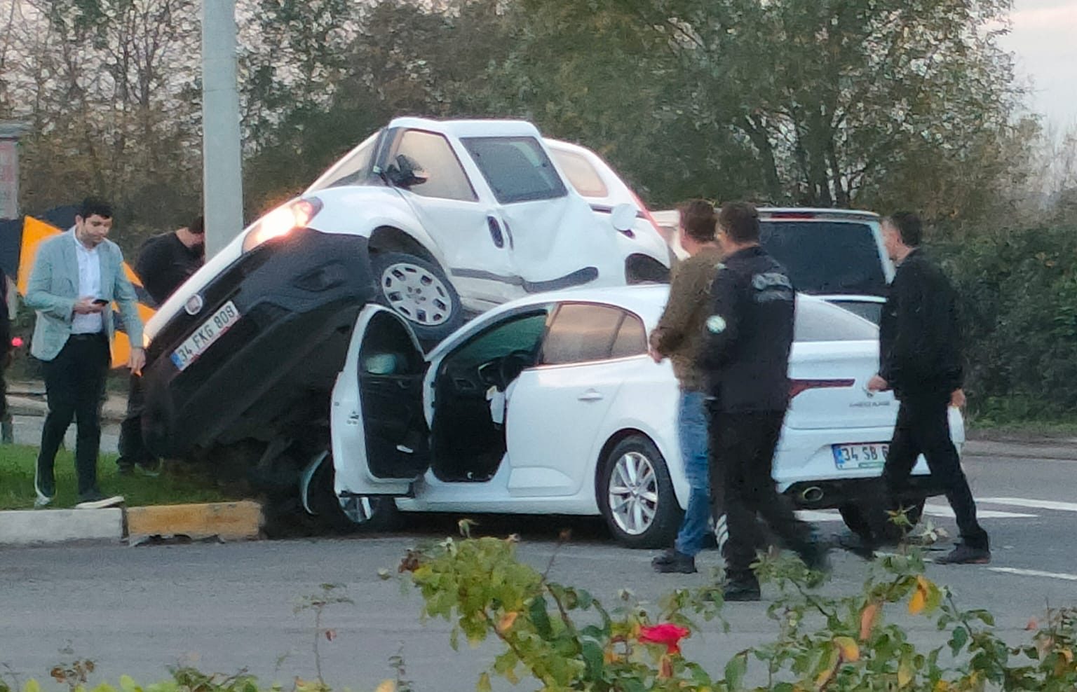 Ünye’de meydana gelen trafik