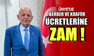 BERBER VE KUAFÖR ÜCRETLERİNE ZAM!