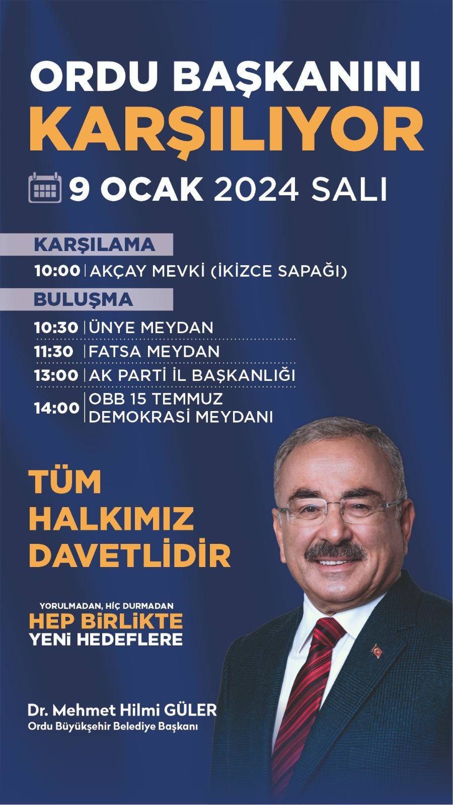 ORDU BAŞKANINI KARŞILIYOR Cumhurbaşkanı