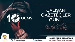 BAŞKAN ALPARSLAN’DA 10 OCAK ÇALIŞAN GAZETECİLER GÜNÜ MESAJI