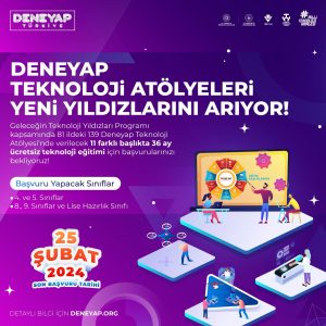 Deneyap Teknoloji Atölyeleri İçin Başvurular Başladı 