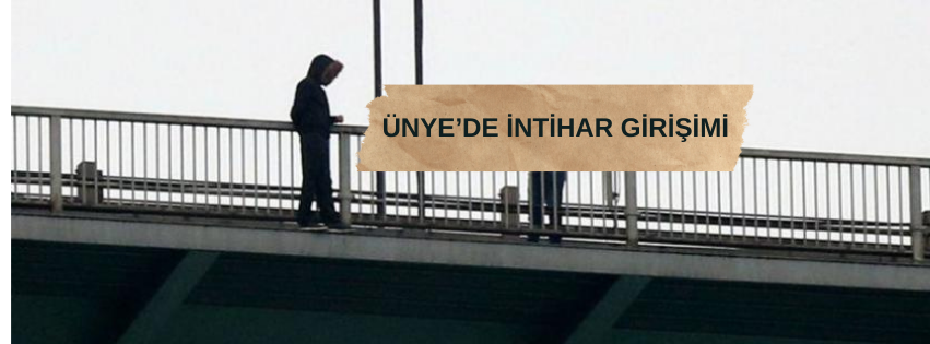 Ünye’de Üst Geçitte İntihar